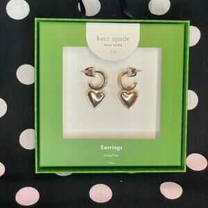 Kate Spade for Target Balloon Heart Drop Earrings - Gold NEW!!